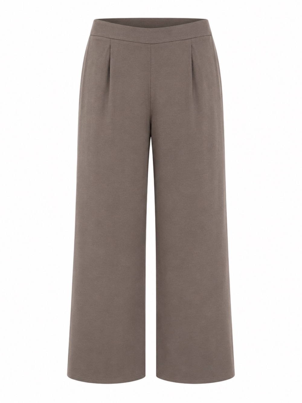 NWT Member’s Mark Women’s Wide Leg Trouser Pants Khaki Size M Soft Knit